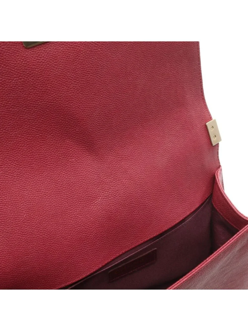 Chanel Shoulder Bag Boy Wine Red Caviar Leather Boy Stitch Chain